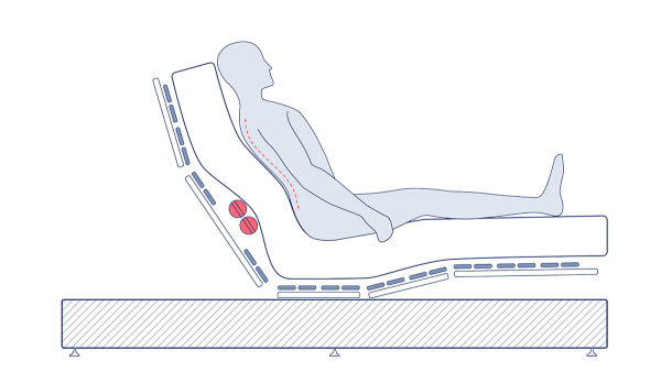 MLily Electric Bed - iActive 40M Lumbar - i40