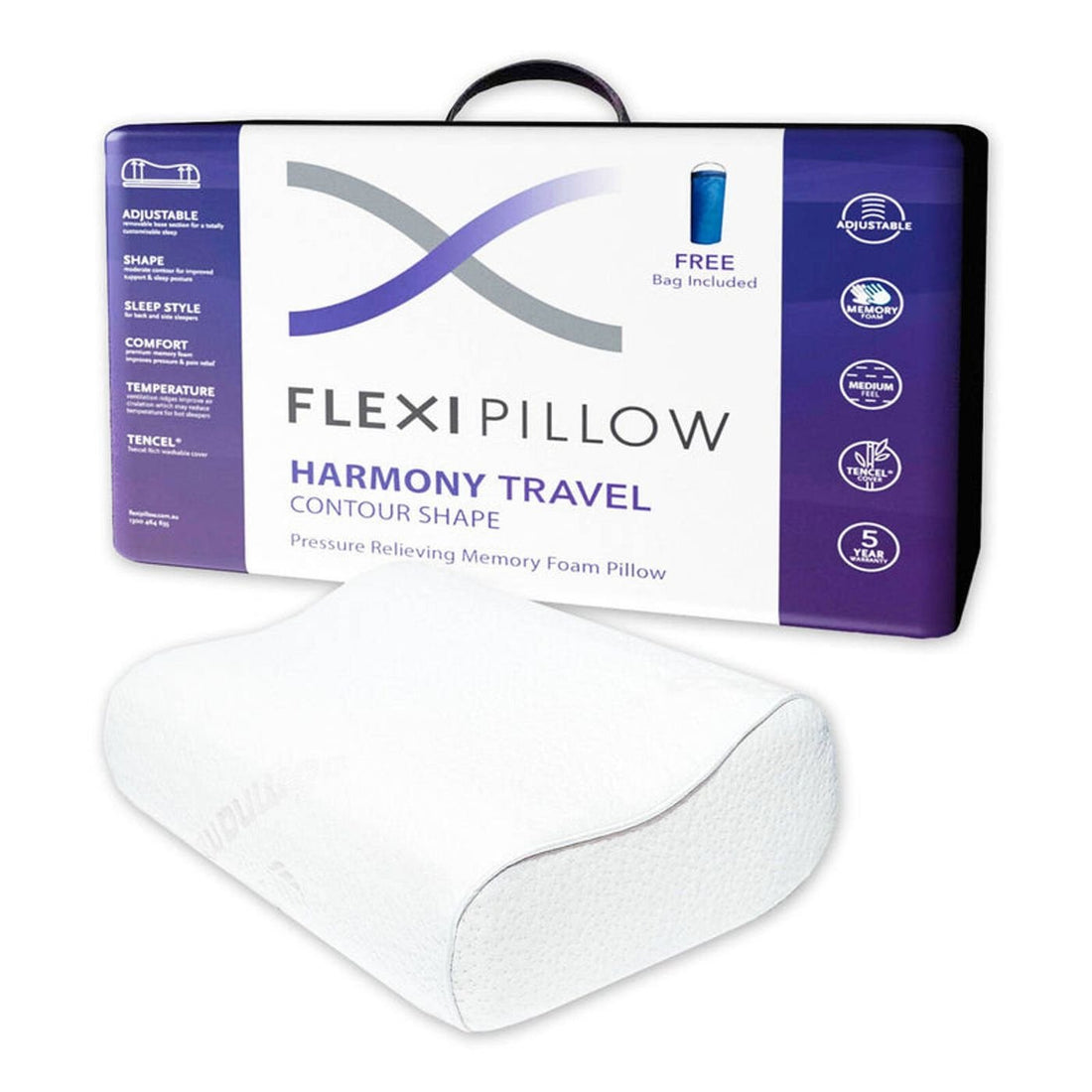Flexi Harmony Travel Pillow - Beds for Backs