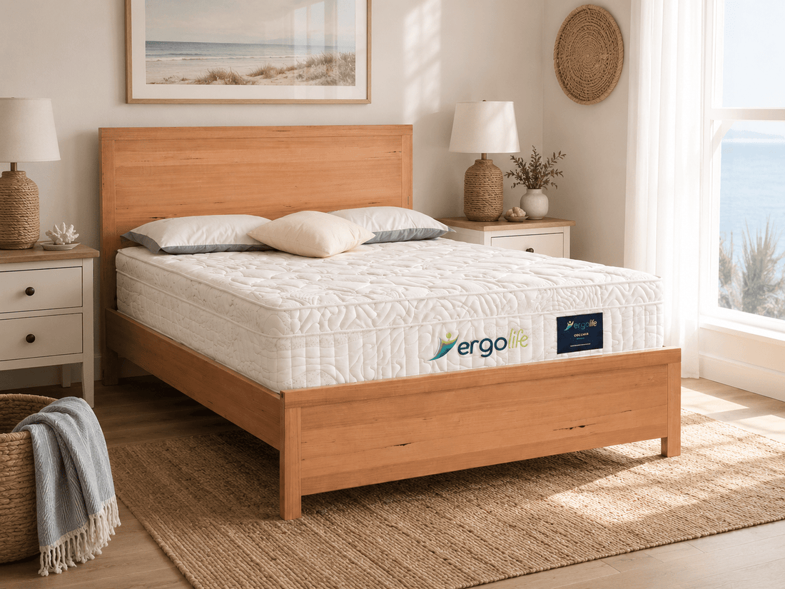 Fuji Queen Bed - Natural Timber - Beds for Backs