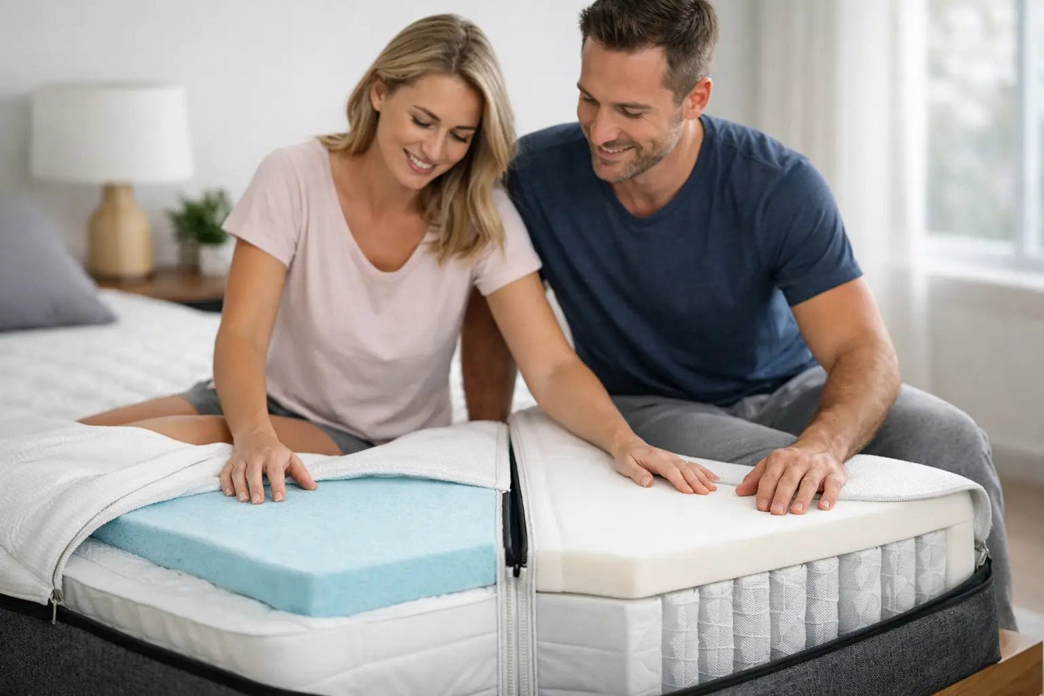 Couples Mattress Customisation Example - Beds for Backs