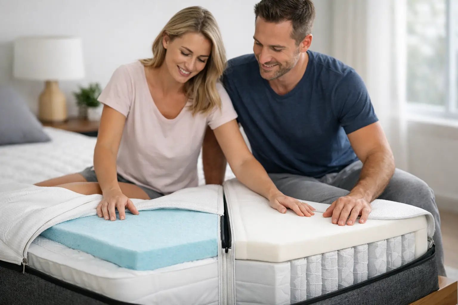 Couples Mattress Customisation Example - Beds for Backs