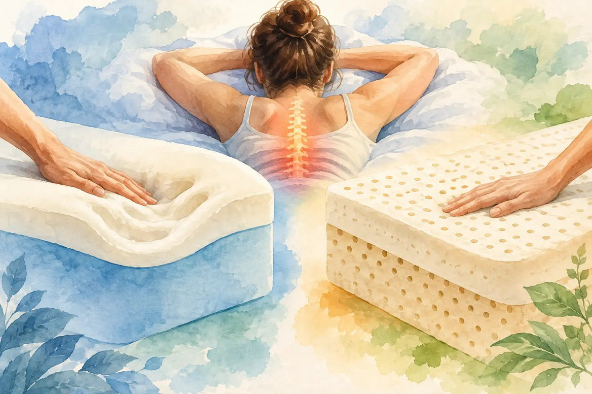 Memory Foam vs Latex Foam for Back Pain Compared - Beds for Backs