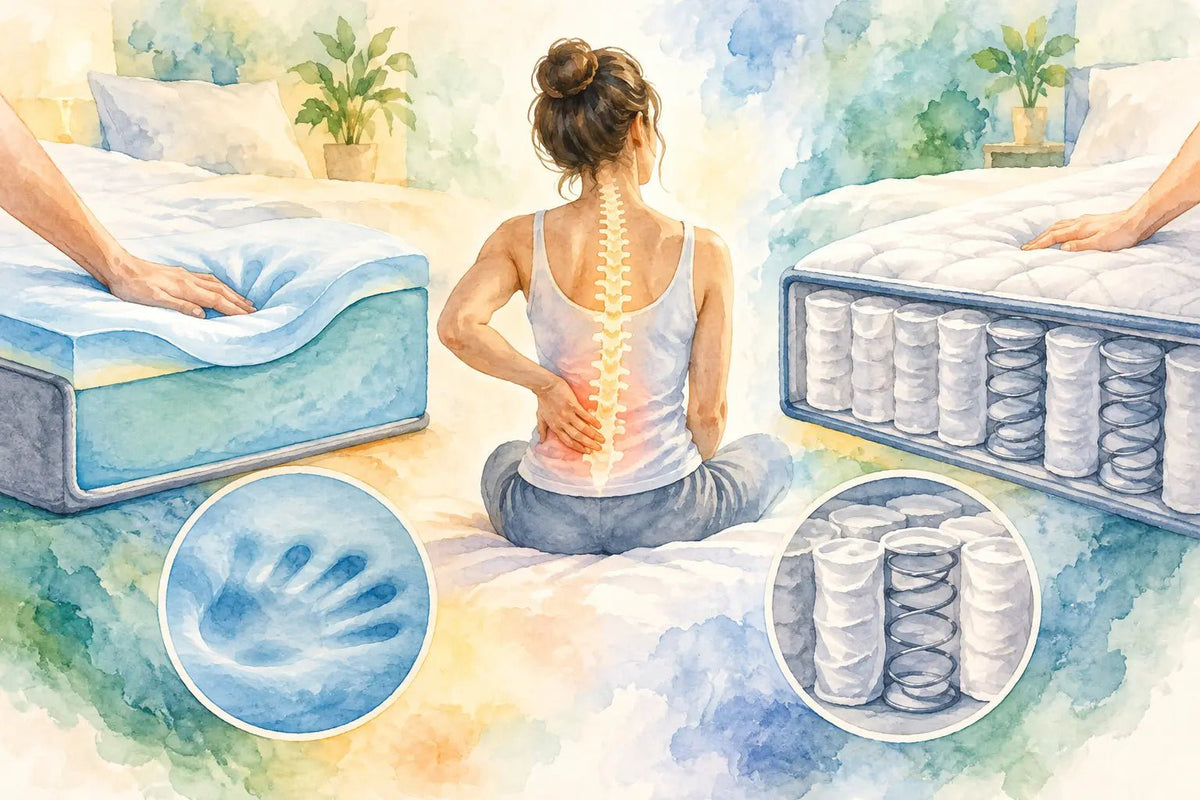 Memory Foam vs Pocket Spring for Back Pain - Beds for Backs