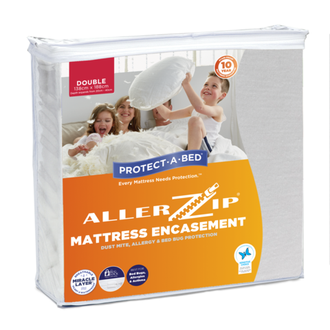 Allerzip Anti Allergy Mattress Protector -  Double Size