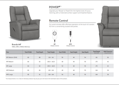 IMG Brando Multi function Lift Chair - Large Grey