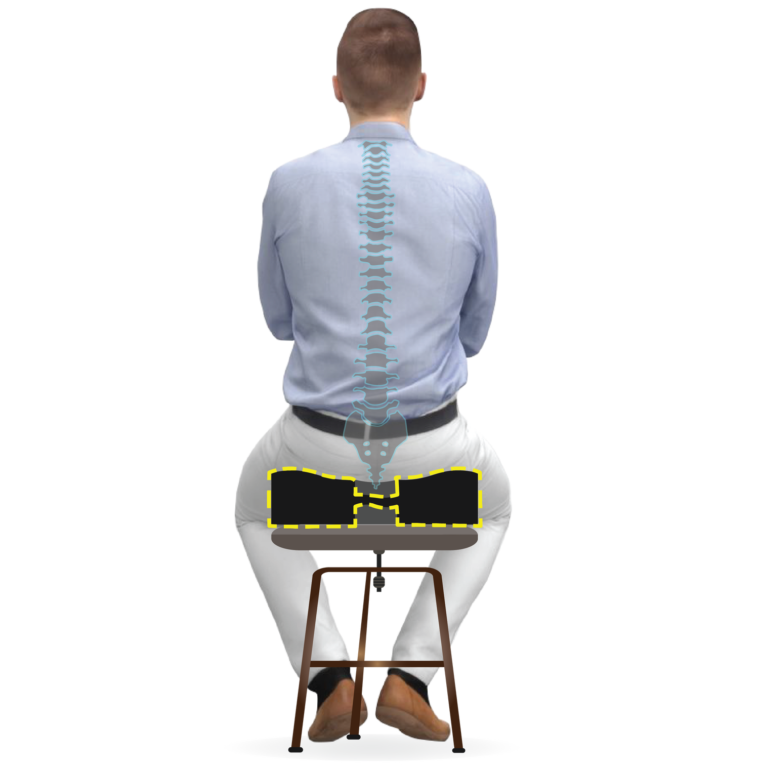 Ergolife Posture Flex Latex Coccyx Cushion