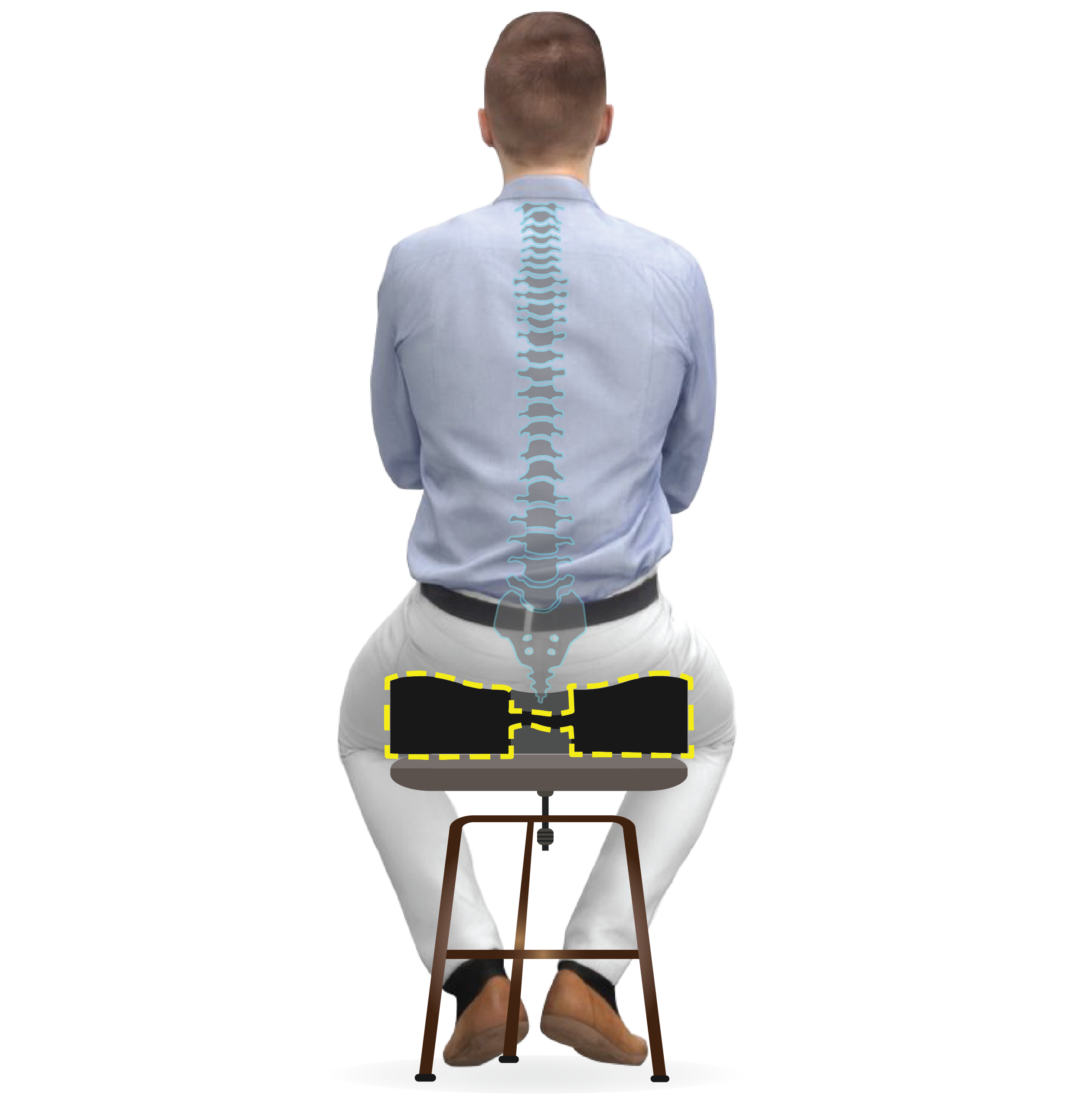 Ergolife Posture Flex Latex Coccyx Cushion