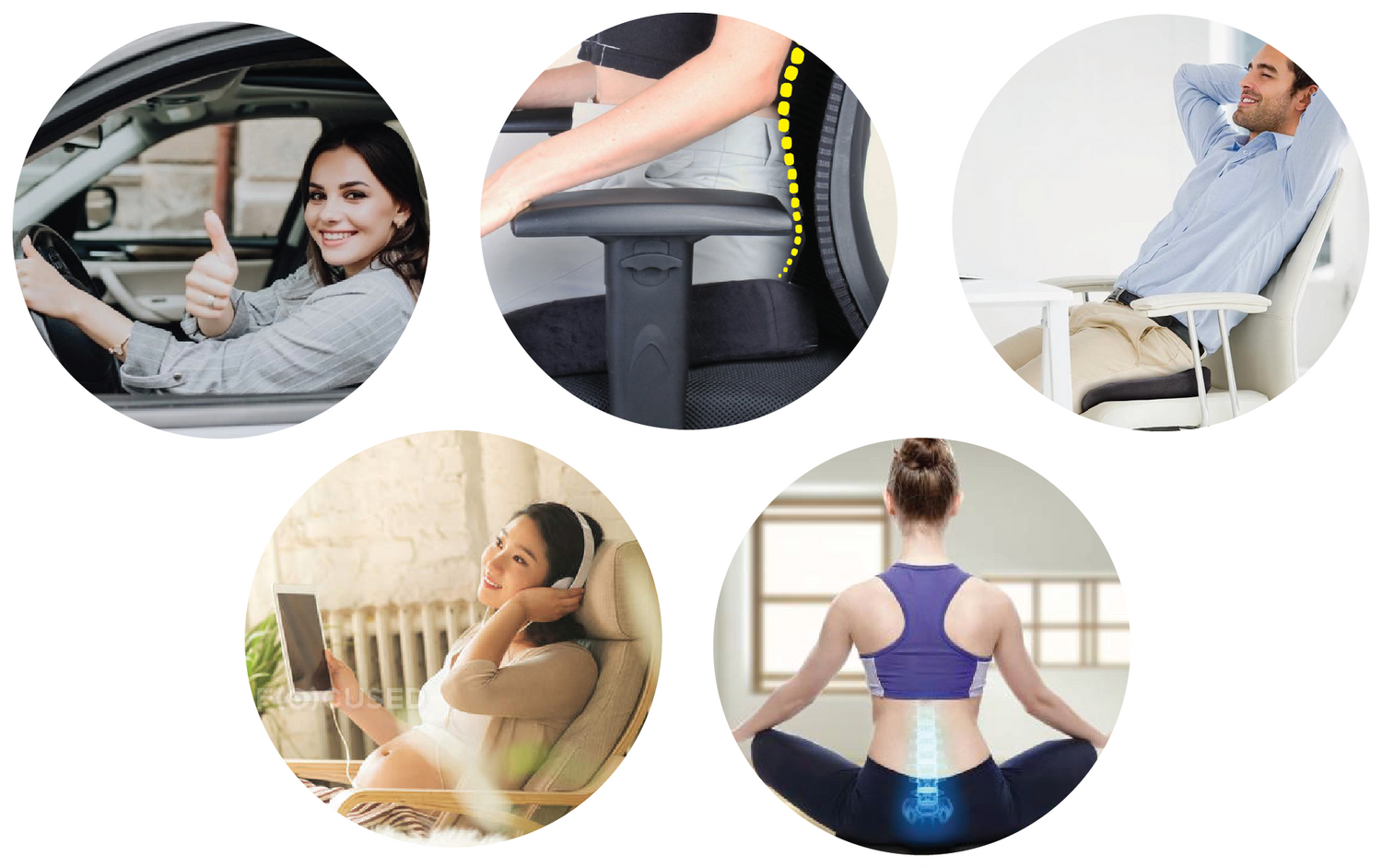 Ergolife Posture Flex Latex Coccyx Cushion