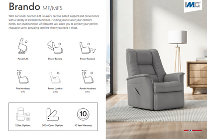 IMG Brando Multi function Lift Chair - Large Grey