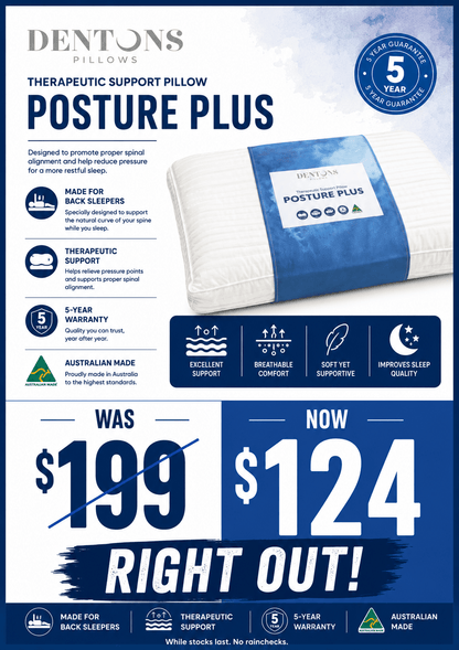 Dentons - Posture Plus Pillow - Beds for Backs