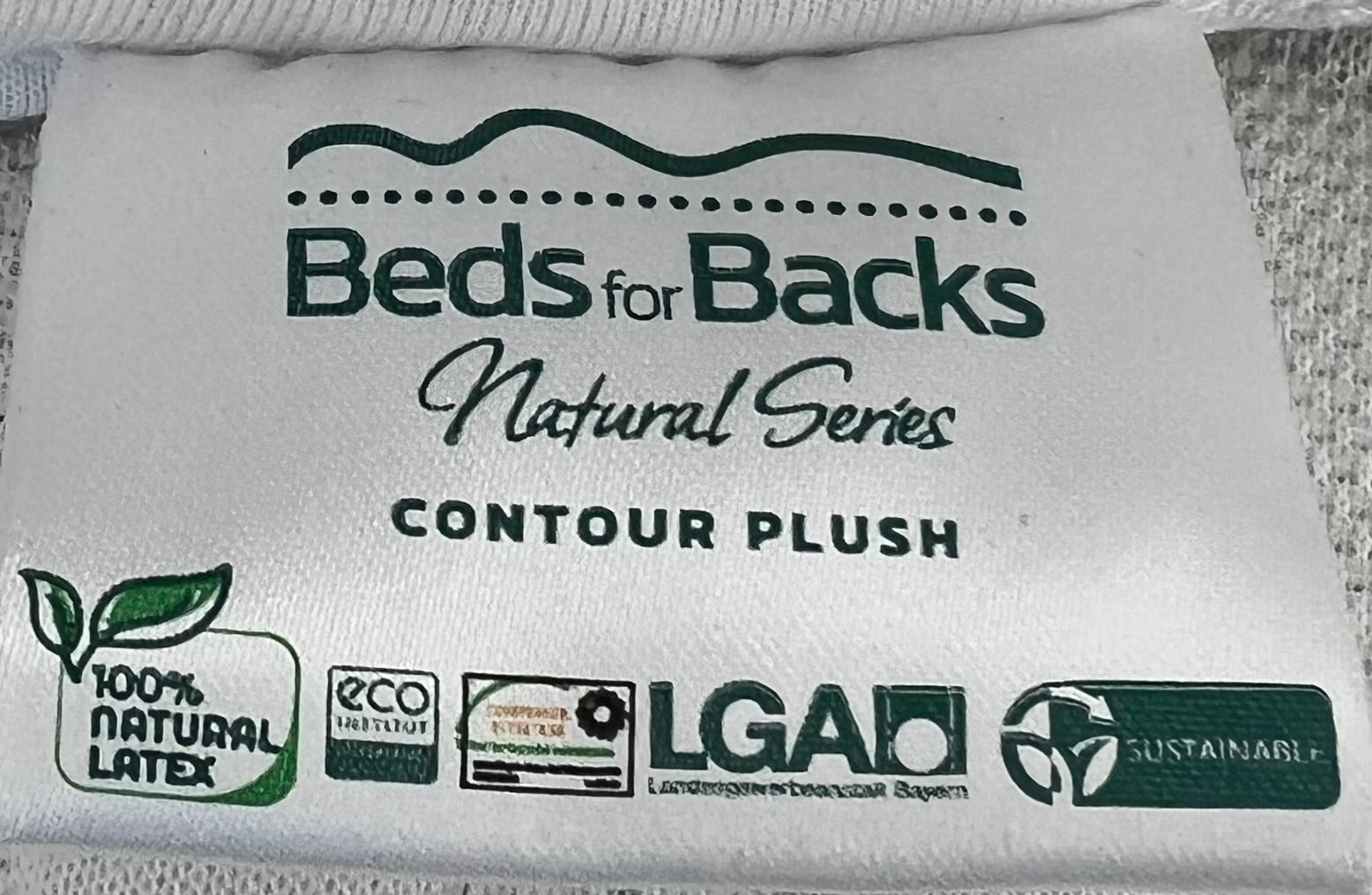 ErgoLife Futura Contoured 100% Natural Latex - Beds for Backs
