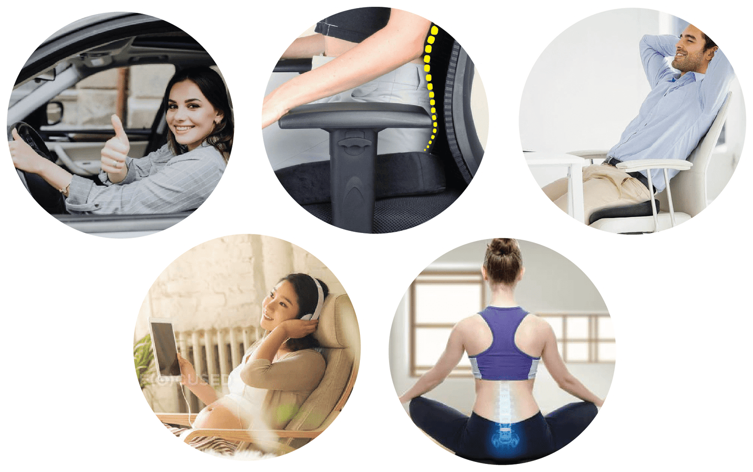 Ergolife Posture Flex Latex Coccyx Cushion - Beds for Backs