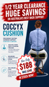Ergolife Posture Flex Latex Coccyx Cushion - Beds for Backs