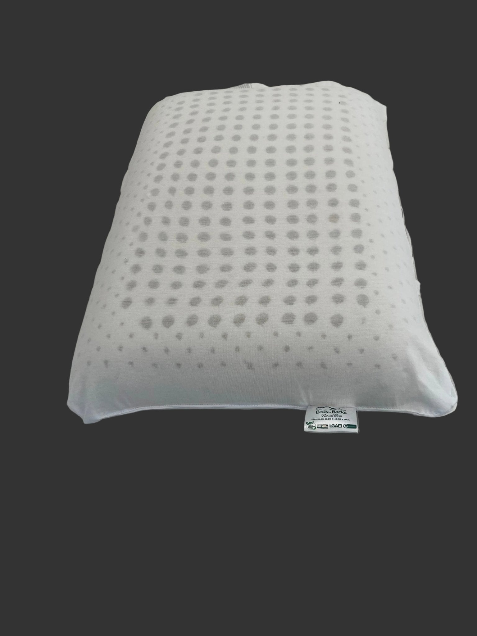 ErgoLife Standard 100% Natural Latex Pillow 15cm - Beds for Backs