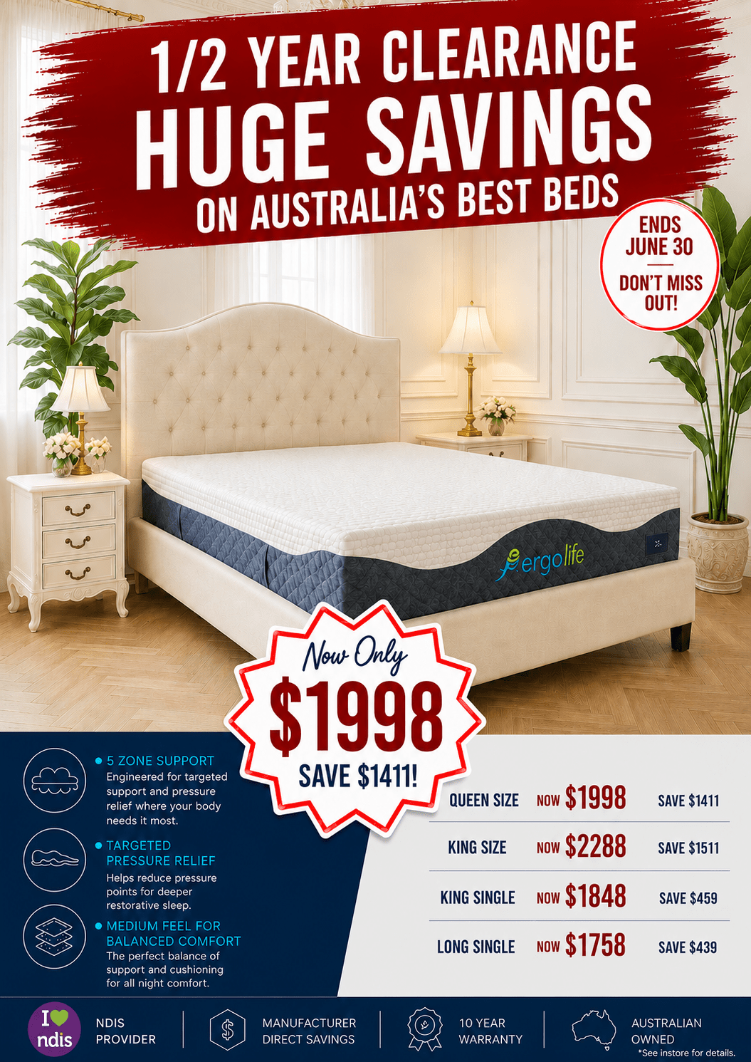 Ergolife Tranquil - Beds for Backs