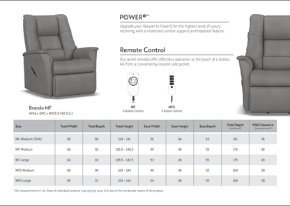 IMG Brando Multi function Lift Chair - Large Grey - Beds for Backs