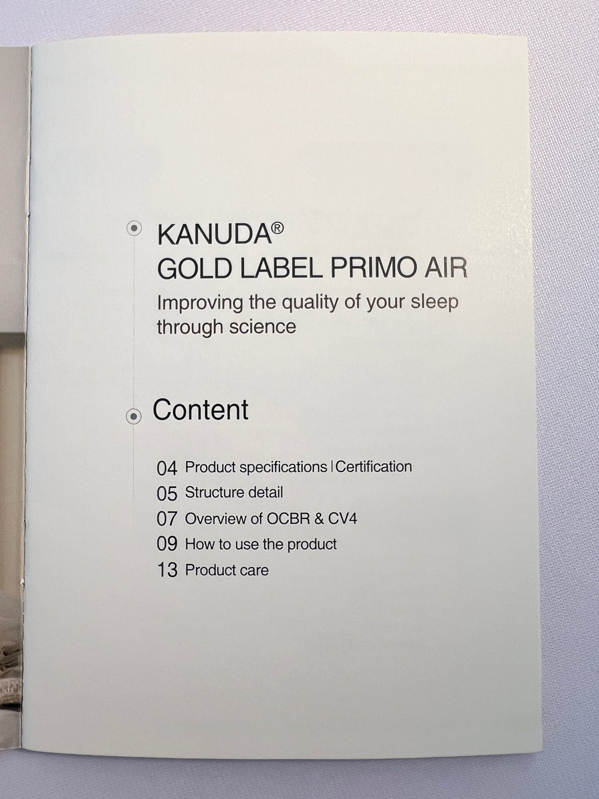 KANUDA® GOLD LABEL PRIMO AIR PILLOW - Beds for Backs