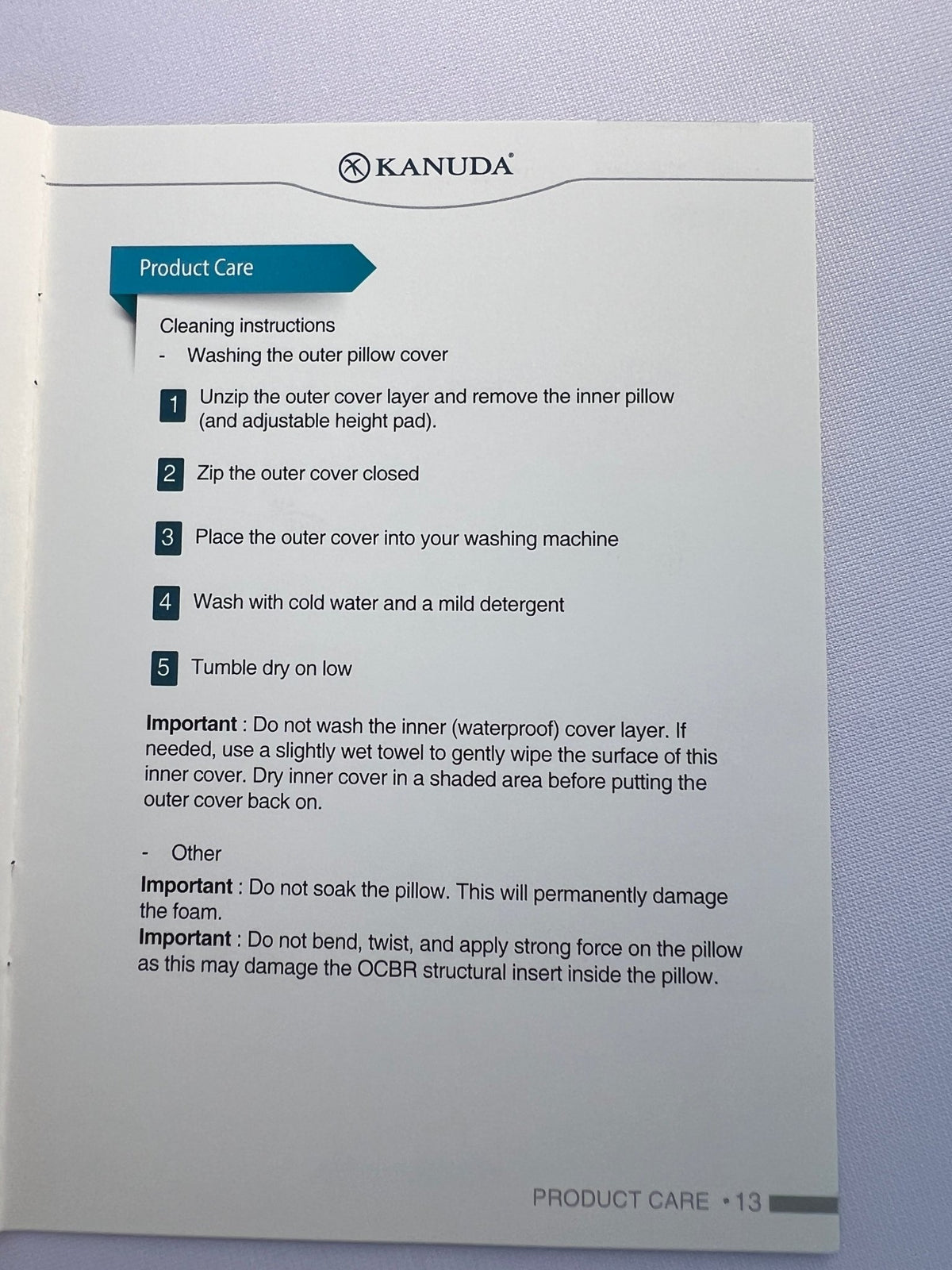KANUDA® GOLD LABEL PRIMO AIR PILLOW - Beds for Backs