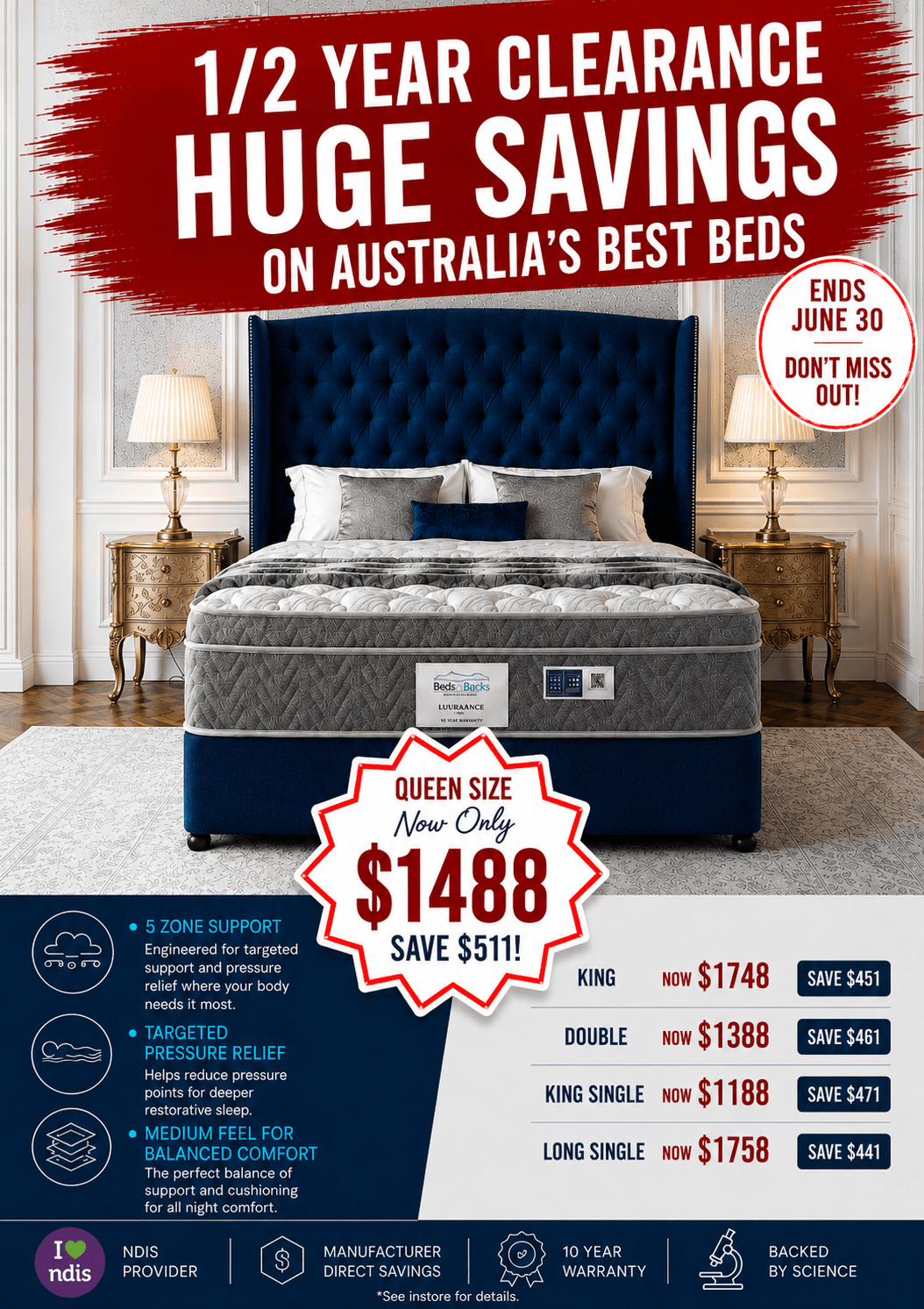 Luxuriance Mattress - Medium - Beds for Backs