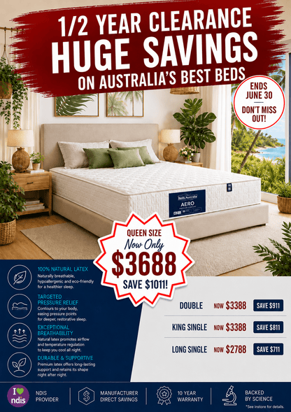 Organic Latex - The Aero Mattress ‘Athletes Choice’ - Beds for Backs