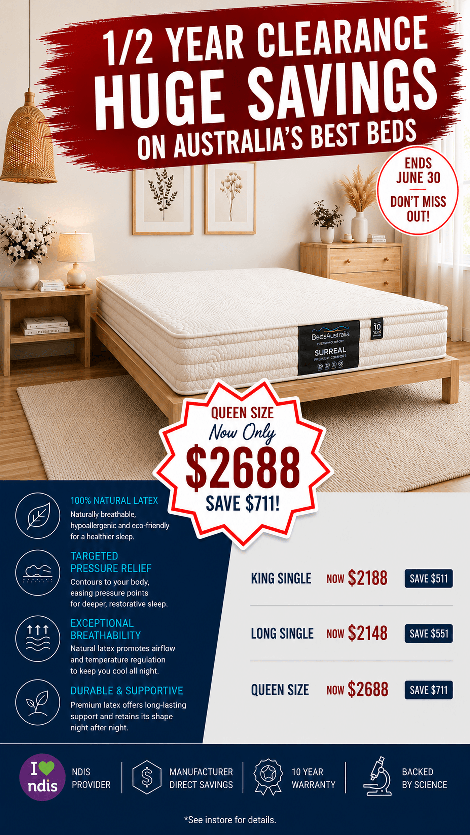 Organic Latex - The Surreal Mattress - Beds for Backs
