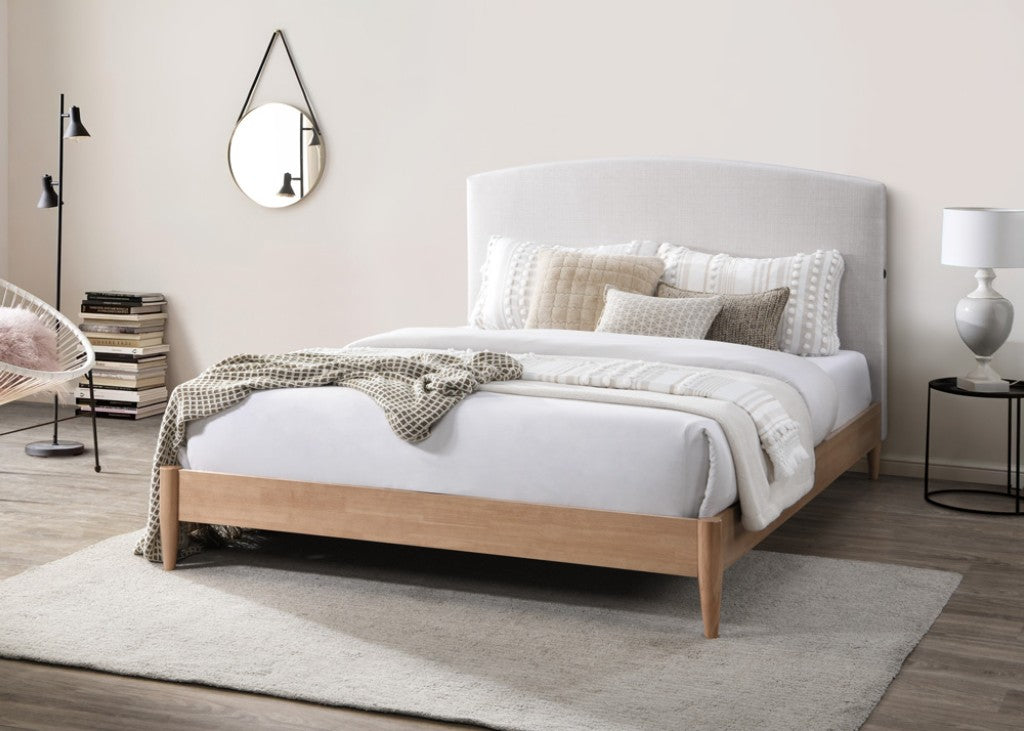 TILDA QUEEN BED W/UPH BH&amp;USB CHARGER-SANDSTONE
